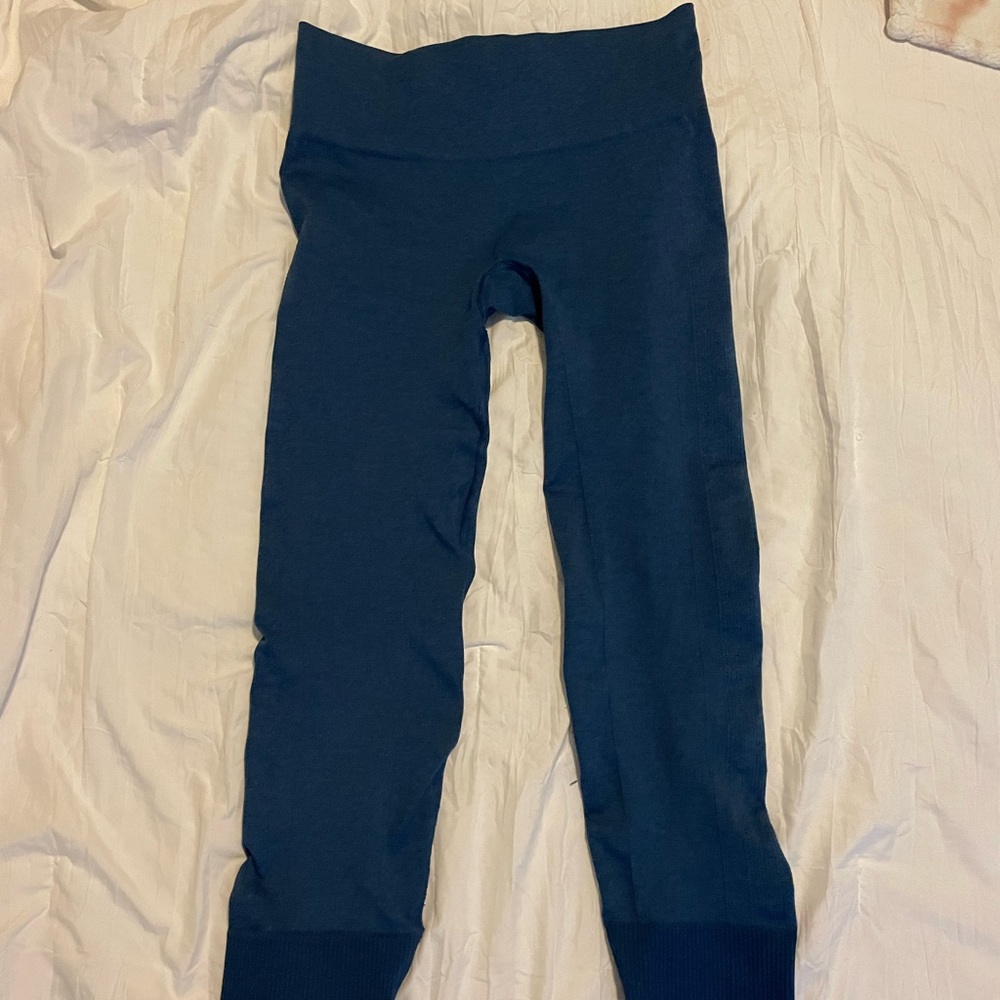 Lululemon Ebb To Street Navy Blue Seamless Leggings
